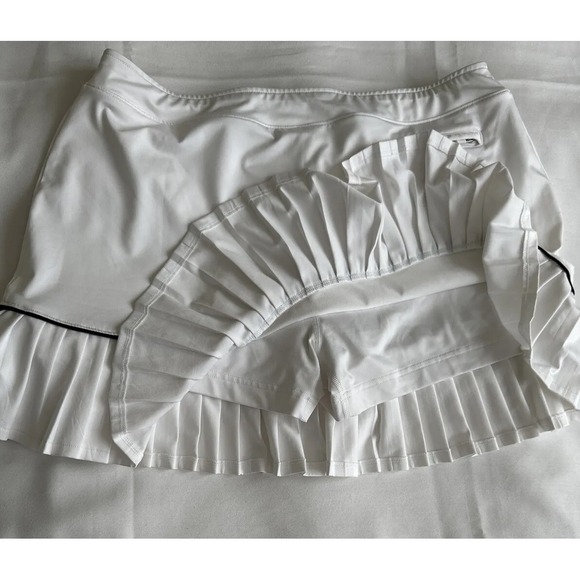 Slazenger Pull On A-Line Pleated Tennis Skirt Skort Women's Large White (Shorts) - Picture 10 of 12